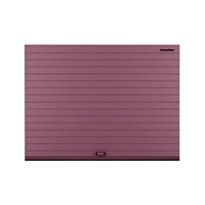 ДорХан Секционные ворота стальные 2000х2500 цвета RAL 3005 (бордовый) с дизайном 'доска' с автоматикой