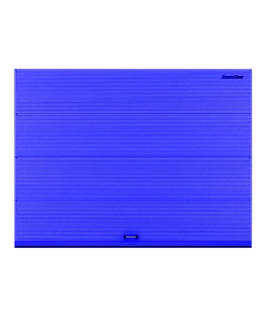 ДорХан Секционные ворота стальные 3600х2000 цвета RAL 5005 (синий) с дизайном 'волна' без автоматики