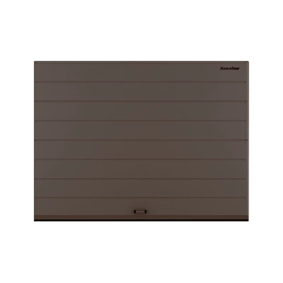 ДорХан Секционные ворота стальные 4900х2100 цвета RAL 3000 (коричневый) с дизайном 'широкая центральная полоса' без автоматики