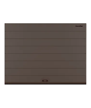 ДорХан Секционные ворота стальные 4900х2000 цвета RAL 3000 (коричневый) с дизайном 'широкая центральная полоса' без автоматики