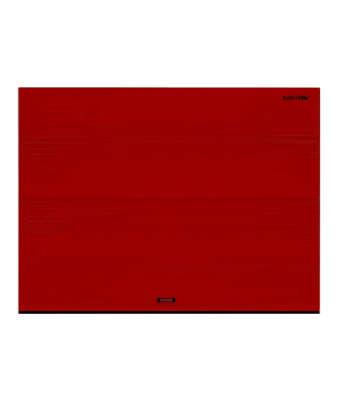 ДорХан Секционные ворота стальные 4900х2600 цвета RAL 3000 (красный) с дизайном 'волна' без автоматики