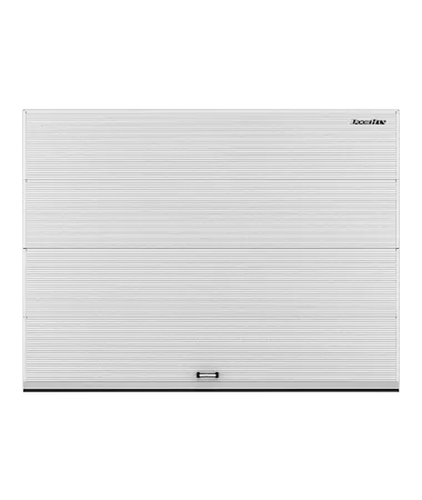 ДорХан Секционные ворота стальные 2000х2000 цвета RAL 9003 (белый) с дизайном 'волна' без автоматики