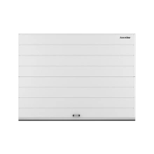 ДорХан Секционные ворота стальные 4300х2700 цвета RAL 9003 (белый) с дизайном 'широкая центральная полоса' без автоматики