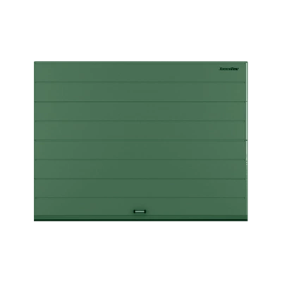 ДорХан Секционные ворота стальные 4700х2000 цвета RAL 6005 (зелёный) с дизайном 'широкая центральная полоса' без автоматики