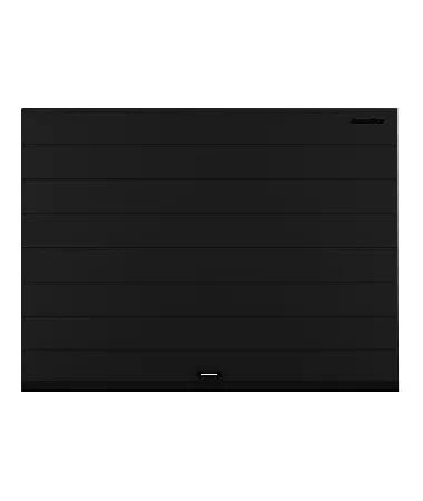 ДорХан Секционные ворота стальные 4400х2100 цвета RAL 7016 (антрацит) с дизайном 'широкая центральная полоса' без автоматики
