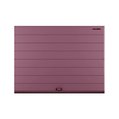 ДорХан Секционные ворота стальные 2300х2200 цвета RAL 3005 (бордовый) с дизайном 'широкая центральная полоса' без автоматики
