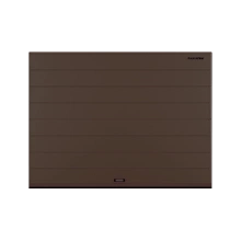 ДорХан Секционные ворота стальные 2100х2100 цвета RAL 8017 (коричнево-красный) с дизайном 'широкая центральная полоса' без автоматики