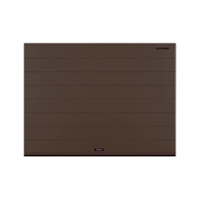 ДорХан Секционные ворота стальные 4700х2900 цвета RAL 8017 (коричнево-красный) с дизайном 'широкая центральная полоса' без автоматики