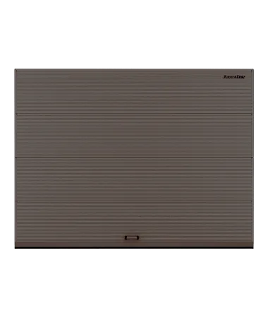 ДорХан Секционные ворота стальные 2500х2500 цвета RAL 3000 (коричневый) с дизайном 'волна' с автоматикой