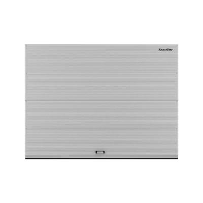 ДорХан Секционные ворота стальные 4800х2000 цвета RAL 9006 (серебристый) с дизайном 'волна' с автоматикой