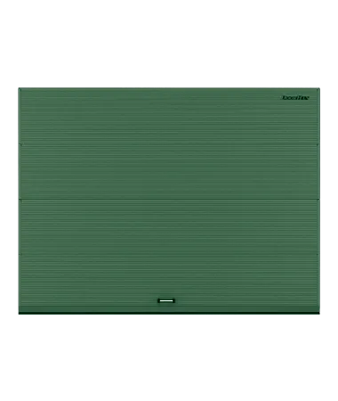 ДорХан Секционные ворота стальные 4500х2100 цвета RAL 6005 (зелёный) с дизайном 'волна' с автоматикой