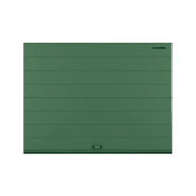 ДорХан Секционные ворота стальные 5000х2600 цвета RAL 6005 (зелёный) с дизайном 'широкая центральная полоса' с автоматикой