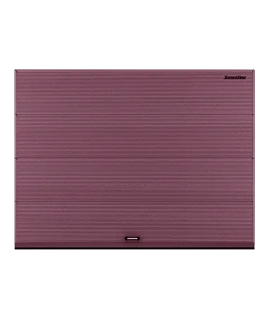 ДорХан Секционные ворота стальные 5000х3000 цвета RAL 3005 (бордовый) с дизайном 'волна' с автоматикой