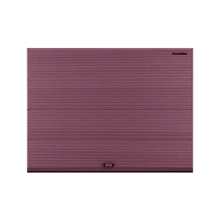 ДорХан Секционные ворота стальные 2000х2100 цвета RAL 3005 (бордовый) с дизайном 'волна' с автоматикой