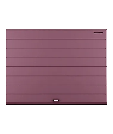 ДорХан Секционные ворота стальные 4700х2200 цвета RAL 3005 (бордовый) с дизайном 'широкая центральная полоса' с автоматикой