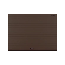 ДорХан Секционные ворота алюминиевые 5000х3000 цвета RAL 8017 (коричнево-красный) с дизайном 'доска' с автоматикой
