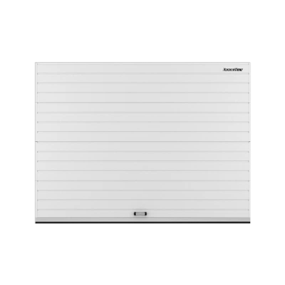 ДорХан Секционные ворота 2100х2000 цвета RAL 9003 (белый) с дизайном 'доска' с автоматикой